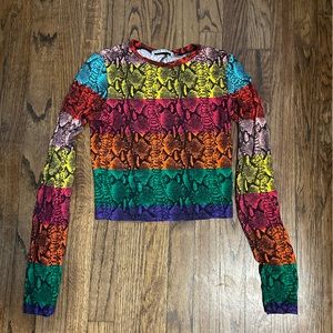 Alice & Olivia animal print long sleeve